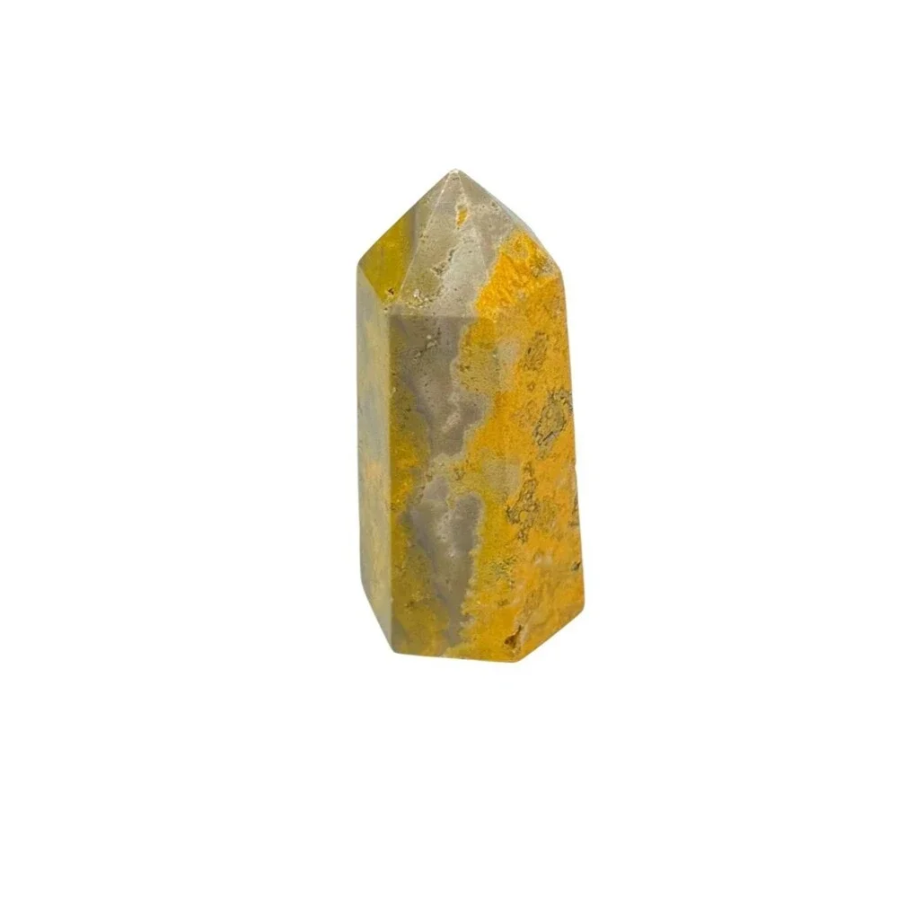 Bumblebee Jasper Tower Crystal Stone Decor Gift Yellow